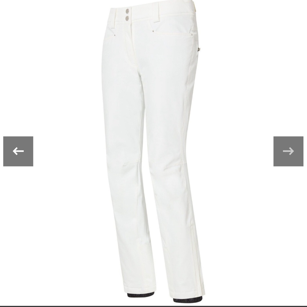 White Descente woman's Ellie ski pants, size 4, insulated